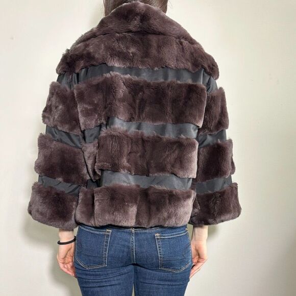 Diane Von Furstenberg Rex Rabbit Jacket Size S - Picture 2 of 11